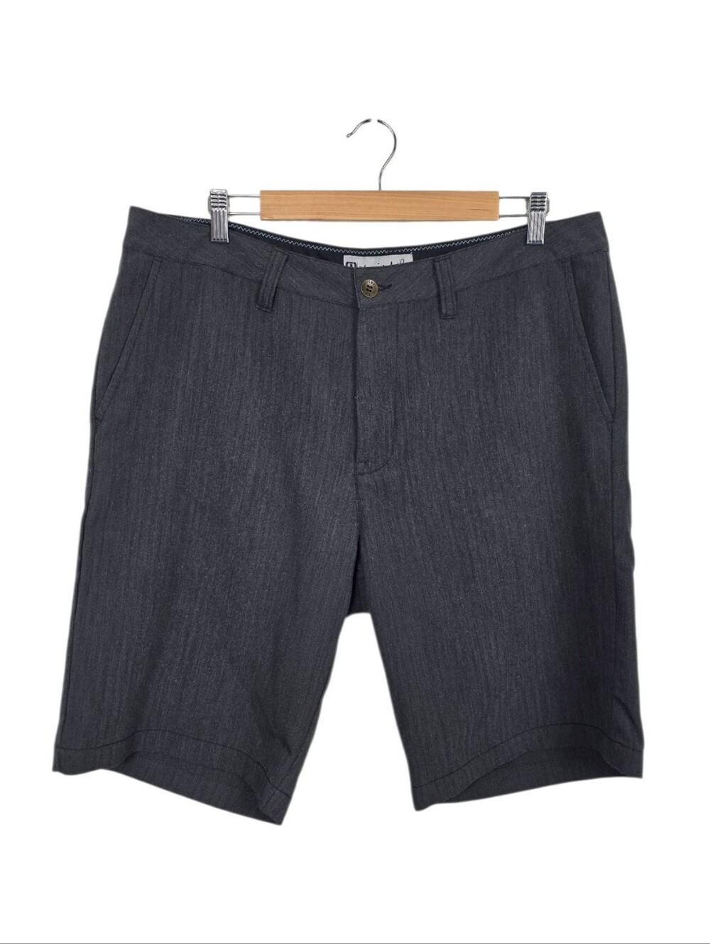 TravisMathew Herringbone Performance Golf Shorts Gray Men's 36 10" Inseam